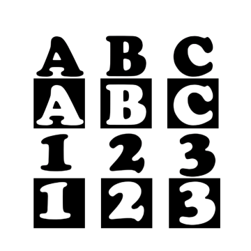 Letters and Numbers Template Set + 4yds mystery fabric